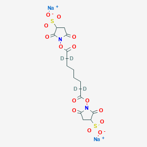molecular formula C16H18N2Na2O14S2 B13723396 Suberic Acid Bis(3-sulfo-N-hydroxysuccinimide ester)-d4 Disodium Salt 