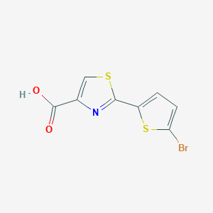 molecular formula C8H4BrNO2S2 B1372345 2-(5-Bromothiophen-2-yl)-1,3-thiazole-4-carboxylic acid CAS No. 1094293-74-9