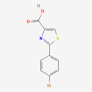 molecular formula C10H6BrNO2S B1372346 2-(4-Bromophenyl)-1,3-thiazole-4-carboxylic acid CAS No. 21160-50-9