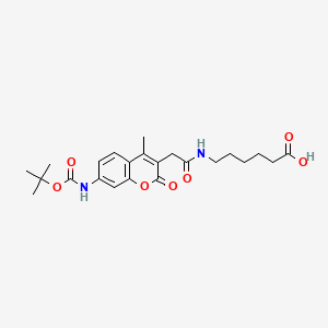 molecular formula C23H30N2O7 B13723484 AMCA LC Acid 