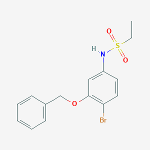 molecular formula C15H16BrNO3S B13723511 N-(3-(Benzyloxy)-4-bromophenyl)ethanesulfonamide 