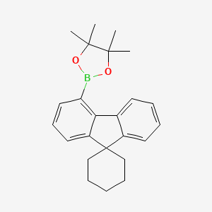 molecular formula C24H29BO2 B13723519 Spiro[cyclohexane-1,9'-fluorene]-4'-boronic Acid Pinacol Ester 