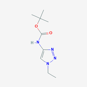molecular formula C9H16N4O2 B13723534 N-Boc-1-ethyl-1H-1,2,3-triazol-4-amine 