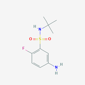 molecular formula C10H15FN2O2S B1372355 5-amino-N-tert-butyl-2-fluorobenzene-1-sulfonamide CAS No. 1094822-19-1