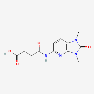 3-({1,3-dimethyl-2-oxo-1H,2H,3H-imidazo[4,5-b]pyridin-5-yl}carbamoyl)propanoic acid