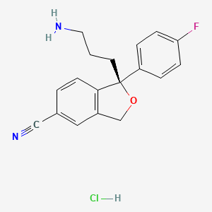 molecular formula C18H18ClFN2O B13723610 (S)-Didemethyl Citalopram Hydrochloride 