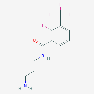 molecular formula C11H12F4N2O B13723623 N-(3-aminopropyl)-2-fluoro-3-(trifluoromethyl)benzamide 