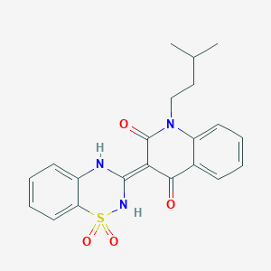 3-(1,1-Dioxido-4h-1,2,4-Benzothiadiazin-3-Yl)-4-Hydroxy-1-(3-Methylbutyl)quinolin-2(1h)-One