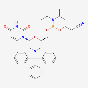 molecular formula C37H44N5O5P B13723718 N-Trityl-morpholino-U-5'-O-phosphoramidite 