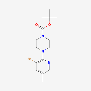 molecular formula C15H22BrN3O2 B1372376 tert-Butyl 4-(3-bromo-5-methylpyridin-2-yl)piperazine-1-carboxylate CAS No. 1187386-02-2