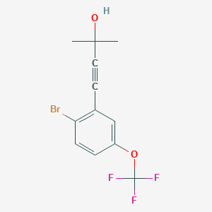 B1372377 4-(2-Bromo-5-(trifluoromethoxy)phenyl)-2-methylbut-3-YN-2-OL CAS No. 1187385-74-5