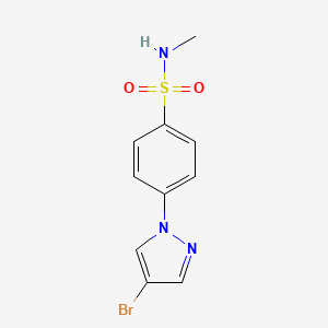 molecular formula C10H10BrN3O2S B1372381 4-(4-Bromo-1H-pyrazol-1-yl)-N-methylbenzenesulfonamide CAS No. 1187385-99-4
