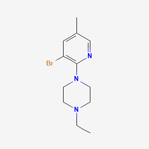 B1372383 1-(3-Bromo-5-methylpyridin-2-yl)-4-ethylpiperazine CAS No. 1187386-39-5