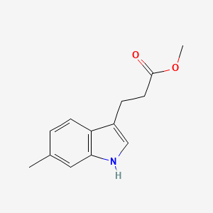 molecular formula C13H15NO2 B13723843 Methyl 3-(6-Methyl-3-indolyl)propanoate 