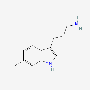 molecular formula C12H16N2 B13723883 3-(6-Methyl-3-indolyl)-1-propanamine 