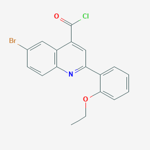 molecular formula C18H13BrClNO2 B1372389 6-Bromo-2-(2-ethoxyphenyl)quinoline-4-carbonyl chloride CAS No. 1160253-09-7