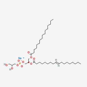 molecular formula C40H76NaO10P B13723951 sodium;2,3-dihydroxypropyl [(2R)-3-hexadecanoyloxy-2-[(E)-octadec-9-enoyl]oxypropyl] phosphate 