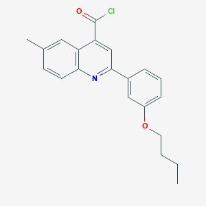 molecular formula C21H20ClNO2 B1372398 2-(3-Butoxyphenyl)-6-methylquinoline-4-carbonyl chloride CAS No. 1160253-95-1