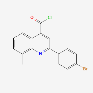 molecular formula C17H11BrClNO B1372399 2-(4-Bromophenyl)-8-methylquinoline-4-carbonyl chloride CAS No. 1160254-37-4