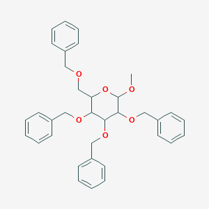 molecular formula C35H38O6 B013724 (2R,3S,4S,5R,6S)-3,4,5-Tris(benzyloxy)-2-((benzyloxy)methyl)-6-methoxytetrahydro-2H-pyran CAS No. 53008-63-2