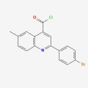 molecular formula C17H11BrClNO B1372401 2-(4-Bromophenyl)-6-methylquinoline-4-carbonyl chloride CAS No. 1160253-71-3