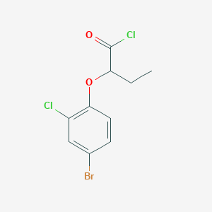 molecular formula C10H9BrCl2O2 B1372403 2-(4-Bromo-2-chlorophenoxy)butanoyl chloride CAS No. 1160257-42-0