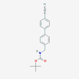 molecular formula C20H21NO2 B13724067 tert-Butyl ((4'-ethynyl-[1,1'-biphenyl]-4-yl)methyl)carbamate 