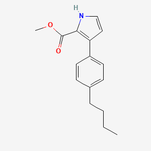 molecular formula C16H19NO2 B13724078 Methyl 3-(4-Butylphenyl)-1H-pyrrole-2-carboxylate 