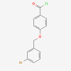 molecular formula C14H10BrClO2 B1372409 4-[(3-Bromobenzyl)oxy]benzoyl chloride CAS No. 1160250-01-0