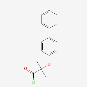 2-(Biphenyl-4-yloxy)-2-methylpropanoyl chloride