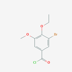 molecular formula C10H10BrClO3 B1372415 3-Bromo-4-ethoxy-5-methoxybenzoyl chloride CAS No. 1160250-36-1