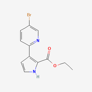 molecular formula C12H11BrN2O2 B13724156 Ethyl 3-(5-Bromo-2-pyridyl)-1H-pyrrole-2-carboxylate 