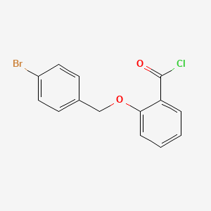 molecular formula C14H10BrClO2 B1372419 2-[(4-Bromobenzyl)oxy]benzoyl chloride CAS No. 1160250-19-0