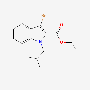 molecular formula C15H18BrNO2 B13724199 Ethyl 3-bromo-1-isobutyl-1H-indole-2-carboxylate 