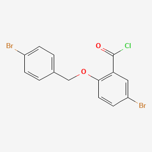 molecular formula C14H9Br2ClO2 B1372421 5-Bromo-2-[(4-bromobenzyl)oxy]benzoyl chloride CAS No. 1160250-25-8