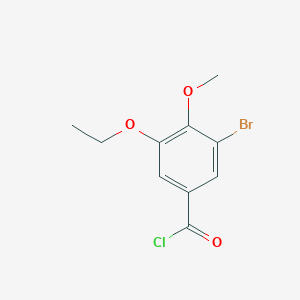 molecular formula C10H10BrClO3 B1372425 3-Bromo-5-ethoxy-4-methoxybenzoyl chloride CAS No. 1160260-35-4