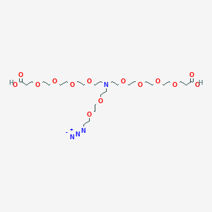 molecular formula C28H54N4O14 B13724279 N-(Azido-PEG2)-N-bis(PEG4-Acid) 