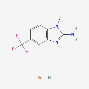 molecular formula C9H9BrF3N3 B1372430 1-Methyl-5-(trifluoromethyl)-1H-benzimidazol-2-amine hydrobromide CAS No. 945023-32-5