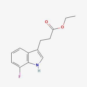 molecular formula C13H14FNO2 B13724300 Ethyl 3-(7-Fluoro-3-indolyl)propanoate 
