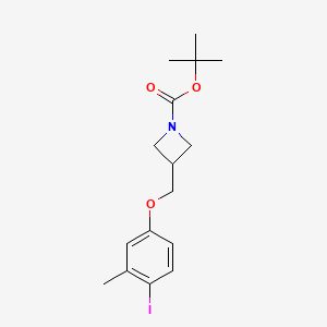 molecular formula C16H22INO3 B13724339 tert-Butyl 3-((4-iodo-3-methylphenoxy)methyl)azetidine-1-carboxylate 