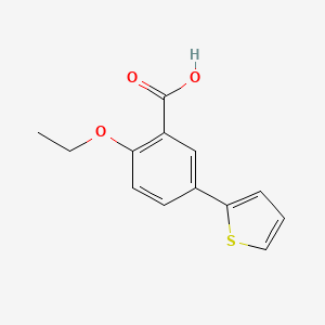 molecular formula C13H12O3S B13724363 2-Ethoxy-5-thiophen-2-ylbenzoic acid 