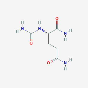 molecular formula C6H12N4O3 B137244 (2S)-2-(carbamoylamino)pentanediamide CAS No. 134958-17-1