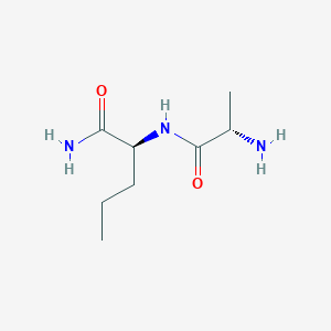 molecular formula C8H17N3O2 B13724425 (S)-2-((S)-2-Aminopropanamido)pentanamide 