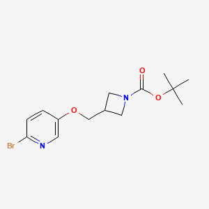 molecular formula C14H19BrN2O3 B13724540 tert-Butyl 3-(((6-bromopyridin-3-yl)oxy)methyl)azetidine-1-carboxylate 