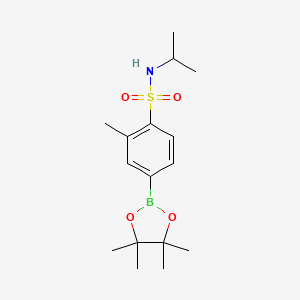 molecular formula C16H26BNO4S B13724578 N-Isopropyl-2-methyl-4-(4,4,5,5-tetramethyl-[1,3,2]dioxaborolan-2-yl)-benzenesulfonamide 