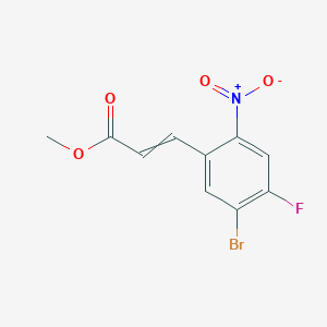 molecular formula C10H7BrFNO4 B13724594 Methyl 3-(5-bromo-4-fluoro-2-nitrophenyl)prop-2-enoate 