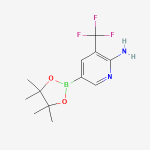 5-(4,4,5,5-Tetramethyl-1,3,2-dioxaborolan-2-yl)-3-(trifluoromethyl)pyridin-2-amine