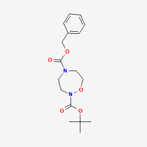molecular formula C17H24N2O5 B1372468 5-Benzyl 2-tert-butyl 1,2,5-oxadiazepane-2,5-dicarboxylate CAS No. 952151-38-1