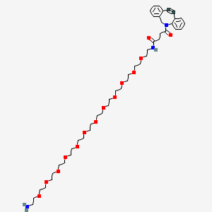 molecular formula C45H69N3O14 B13724681 DBCO-PEG12-amine TFA salt 