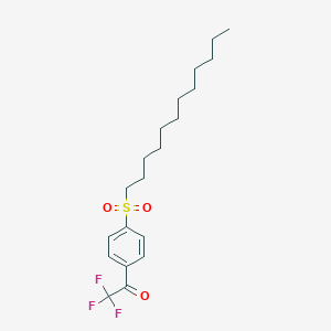 molecular formula C20H29F3O3S B137247 1-[4-(Dodecylsulfonyl)phenyl]-2,2,2-trifluoroethanone CAS No. 129476-48-8
